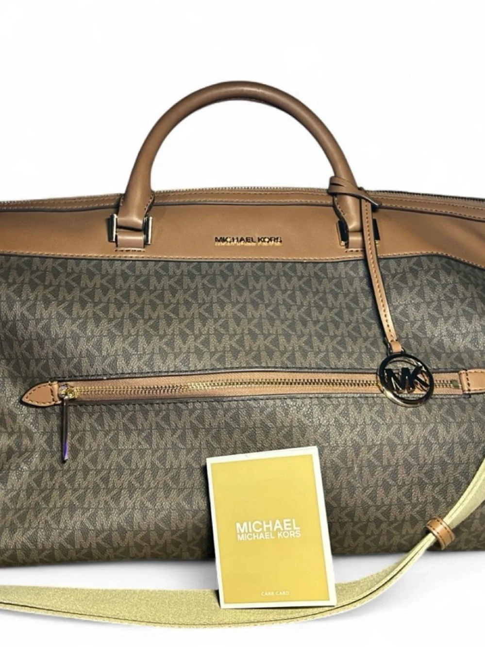 Michael Kors Weekender large duffel with Tan Trim